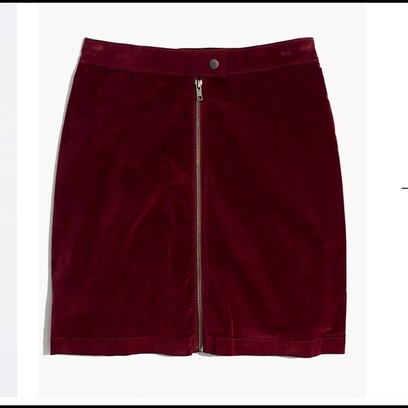 Madewell Studio Zip Skirt in Velvet - Picture 10 of 10
